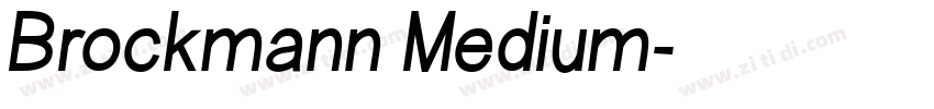 Brockmann Medium字体转换